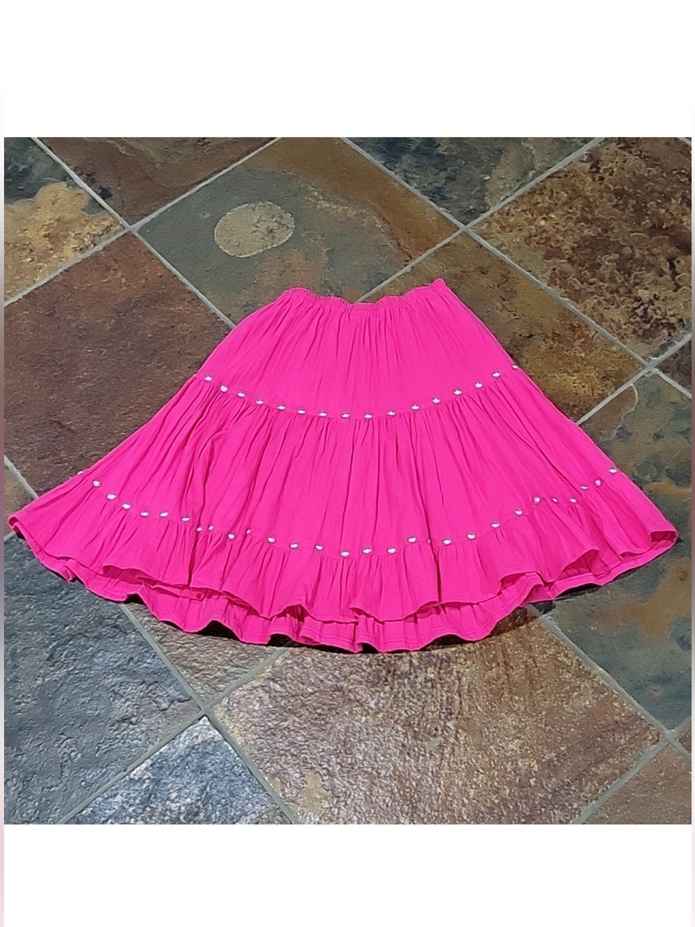 Vintage Alfredo’s Wife Pink Studded Cotton Skirt